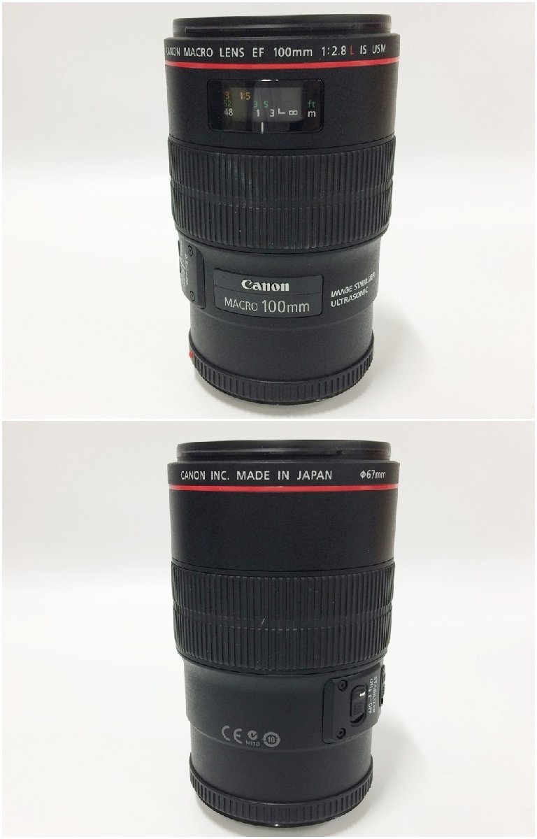 ★CANON キャノン EF 100mm 1:2.8L IS USM IMAGE STABILIZER ウルトラソニック カメラ レンズ ポーチ フード付 4485N16._画像2