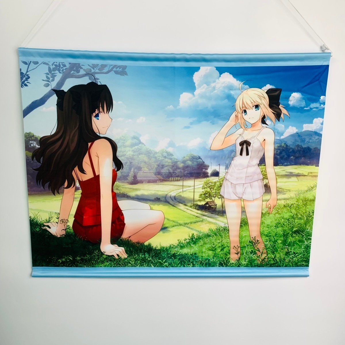 中古品 Return to AVALON 武内崇 Fate ART WORKS とらのあな限定版 有償特典 セイバー 遠坂凛 B2タペストリー_画像1