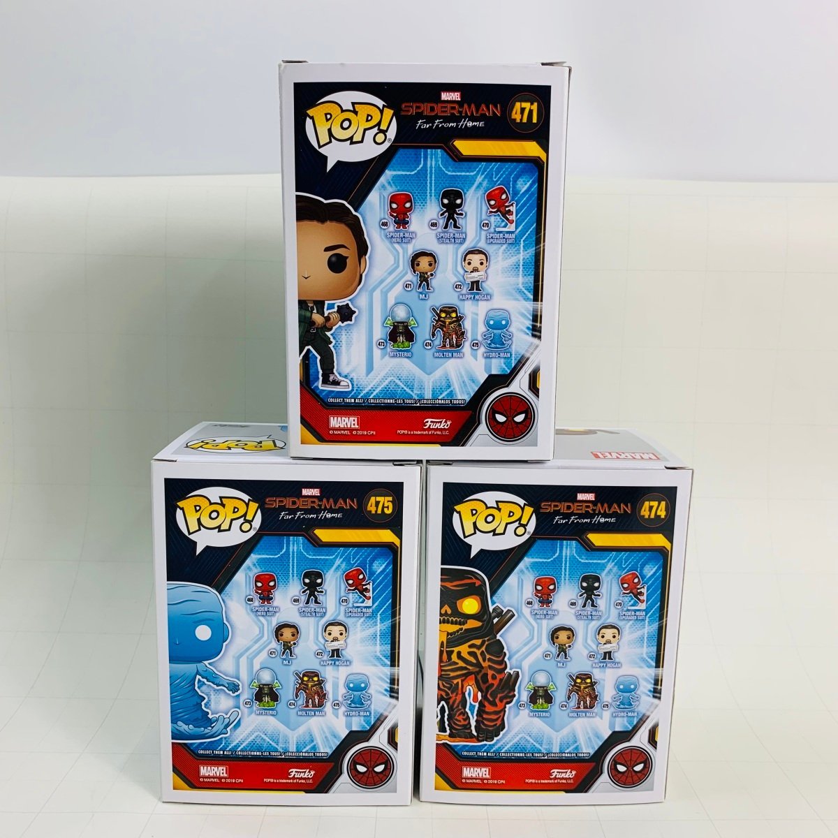 中古品 ファンコ POP! マーベル スパイダーマン：ファー・フロム・ホーム 471:MJ 474:モルテンマン 475:ハイドロマン 3体セット_画像5