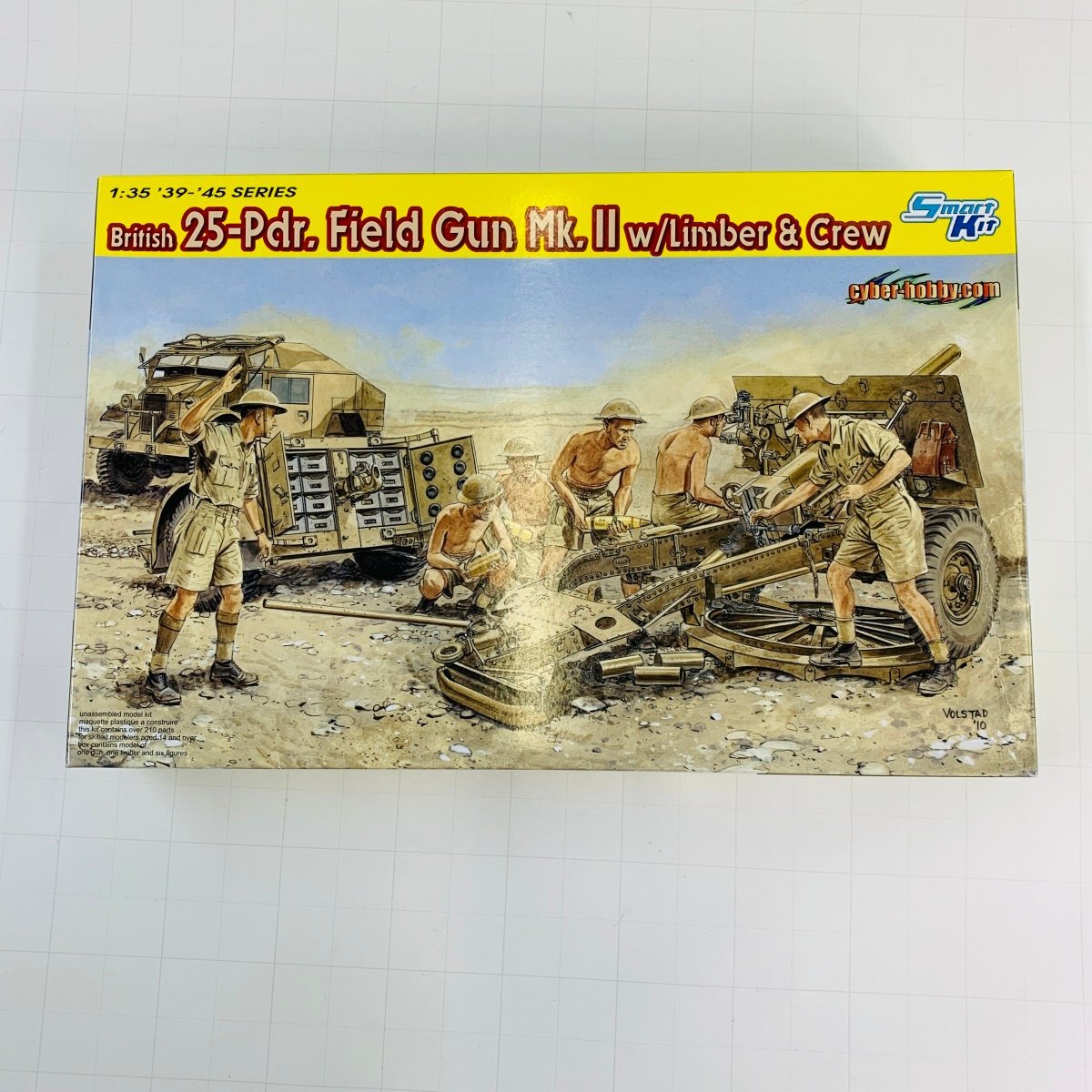 新品未組立 サイバーホビー 1/35 WW.II イギリス軍 25ポンド砲 Mk.II w/リンバー_画像1