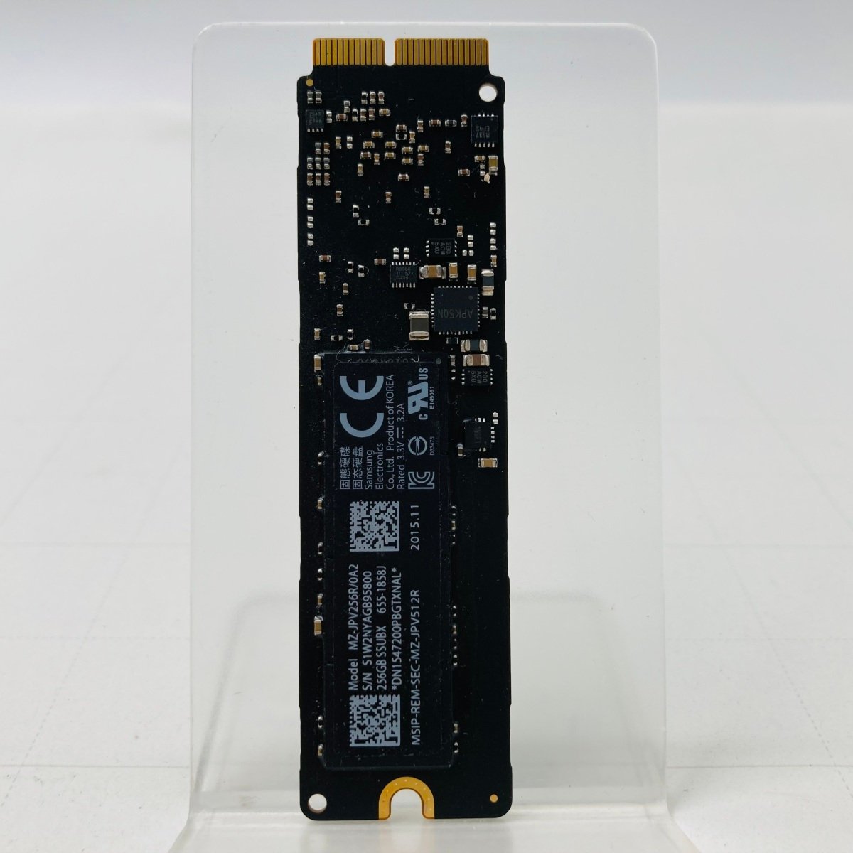 動作確認済み Apple純正 高速版 PCIe 3.0x4対応 APPLE SSD 251GB (MacBook Pro Retina， MacBook Air，Mac Pro) 消去済みの画像2