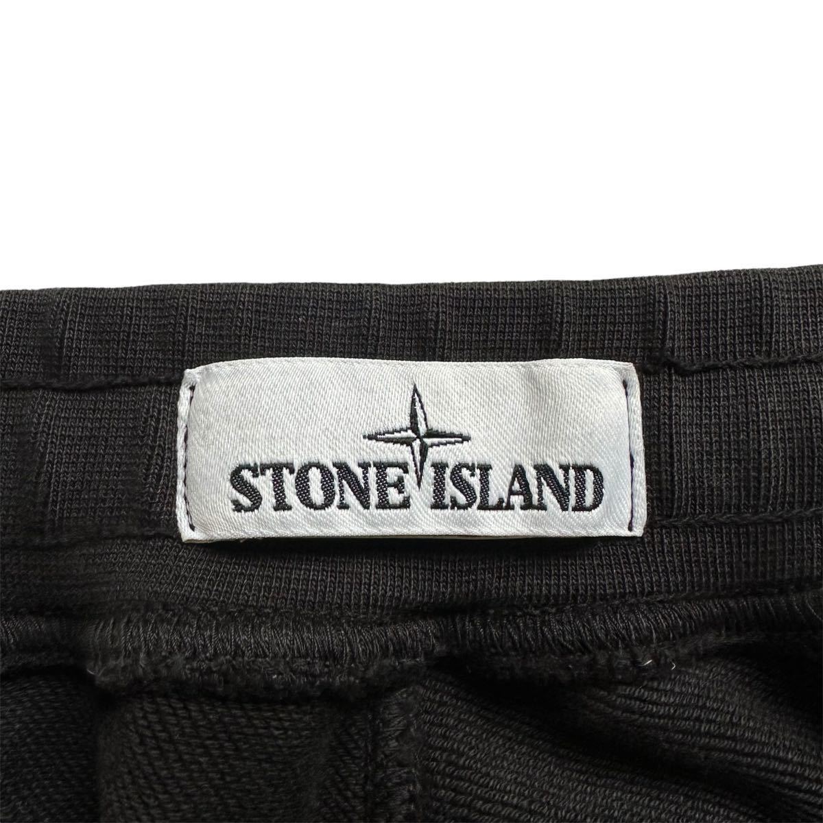 1円■Stone Island ストーンアイランド 20SS Garment Dyed Sweat Pant スウェットパンツ　ブラック　黒　M コットン　メンズ_画像3