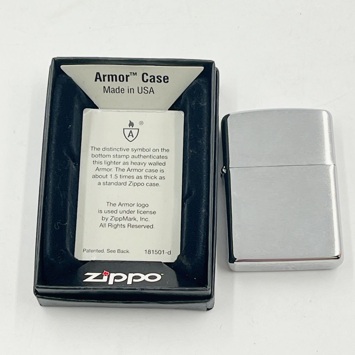 12AD176 【未使用】1円〜 ZIPPO ジッポー Armor Case Made in USA 元箱付き 現状品_画像2