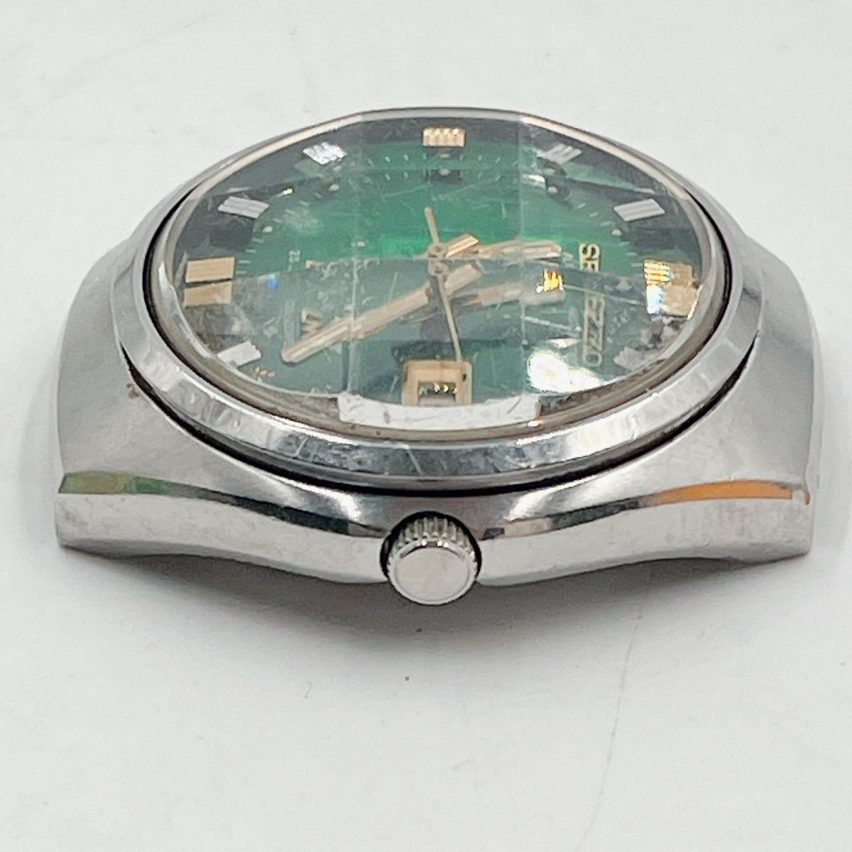 12AD170 【動作品】セイコー SEIKO ロードマチック LM 25石 自動巻き 3針 デイデイト 5606-7300 メンズ ケースのみ 腕時計 中古 現状品_画像4