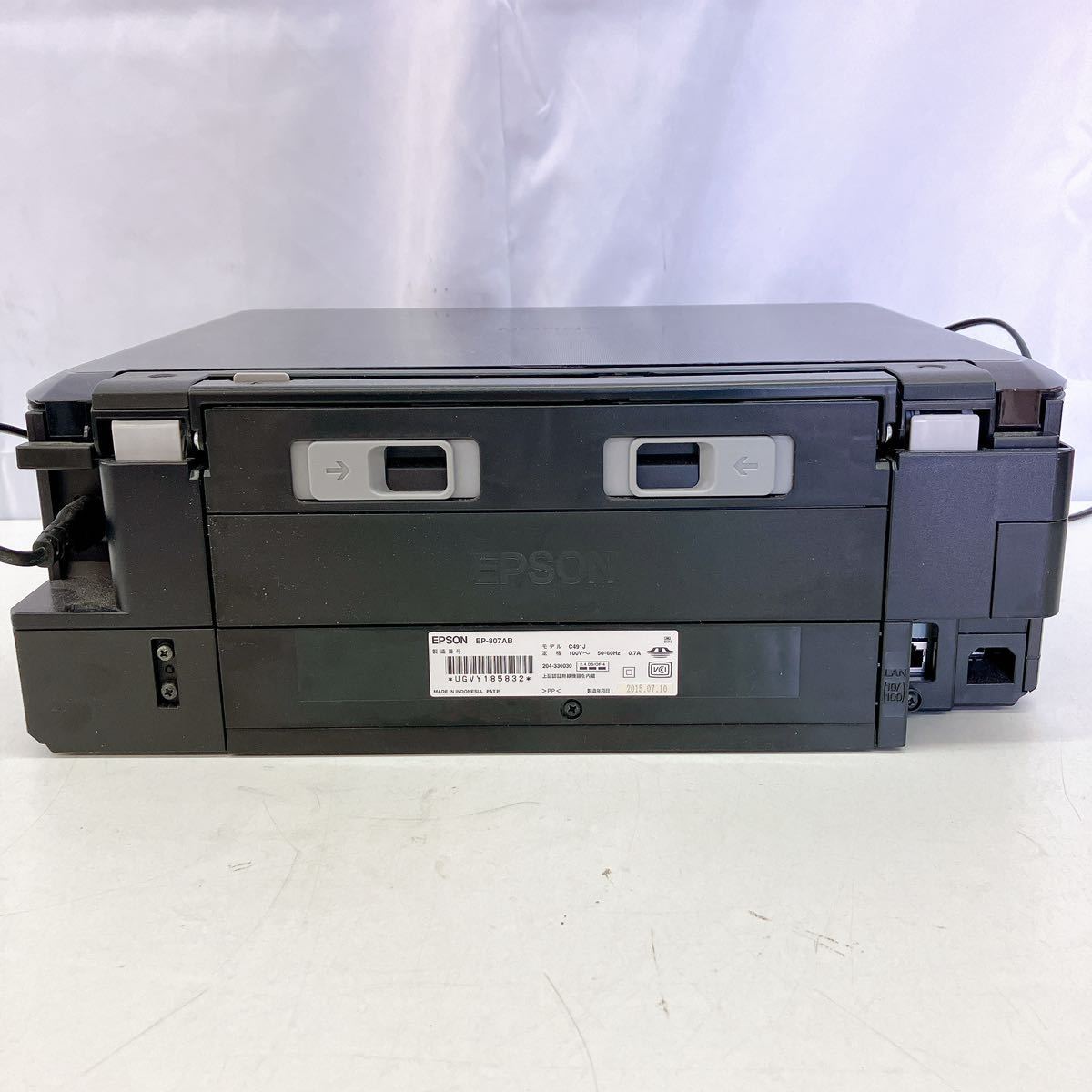 1AA140 EPSON エプソン Colorio　EP-807AB Black ブラック インクジェットプリンター A4複合機 コピー機 中古 現状品 動作確認済み_画像3