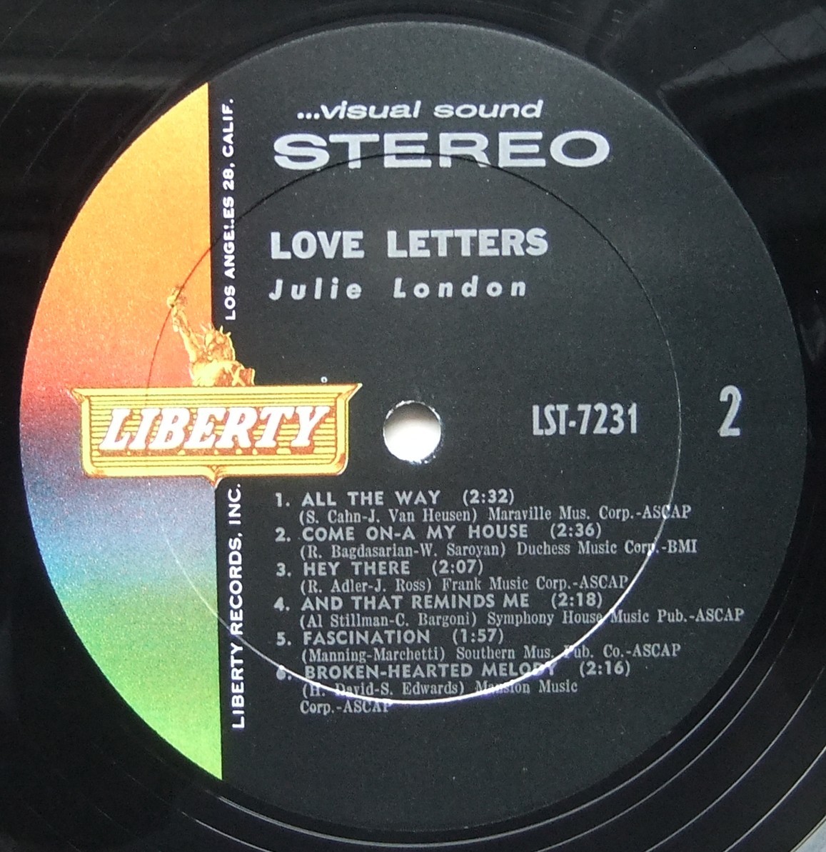 ◆ JULIE LONDON / Love Letters ◆ Liberty LST-7231 (color) ◆ W_画像4