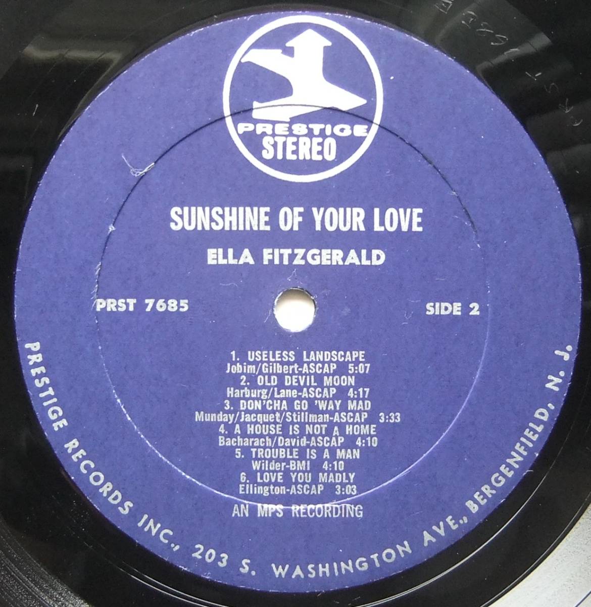 ◆ ELLA FITZGERALD / Sunshine of Your Life ◆ Prestige PRST 7685 (blue:DBH) ◆_画像4