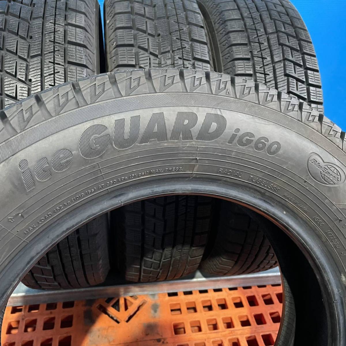 165/70R14 YOKOHAMA ice GUARD iG60 スタッドレスタイヤ165/70/14 4本 2022年製造の画像7