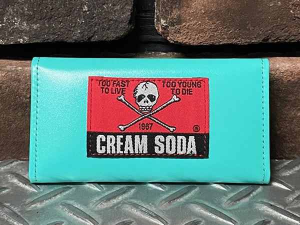 CREAM SODA クリームソーダ　キーケース　PD23GS-14　ミントブルー　レザーキーケース　ピンクドラゴン　ロックンロール ロカビリー_画像2