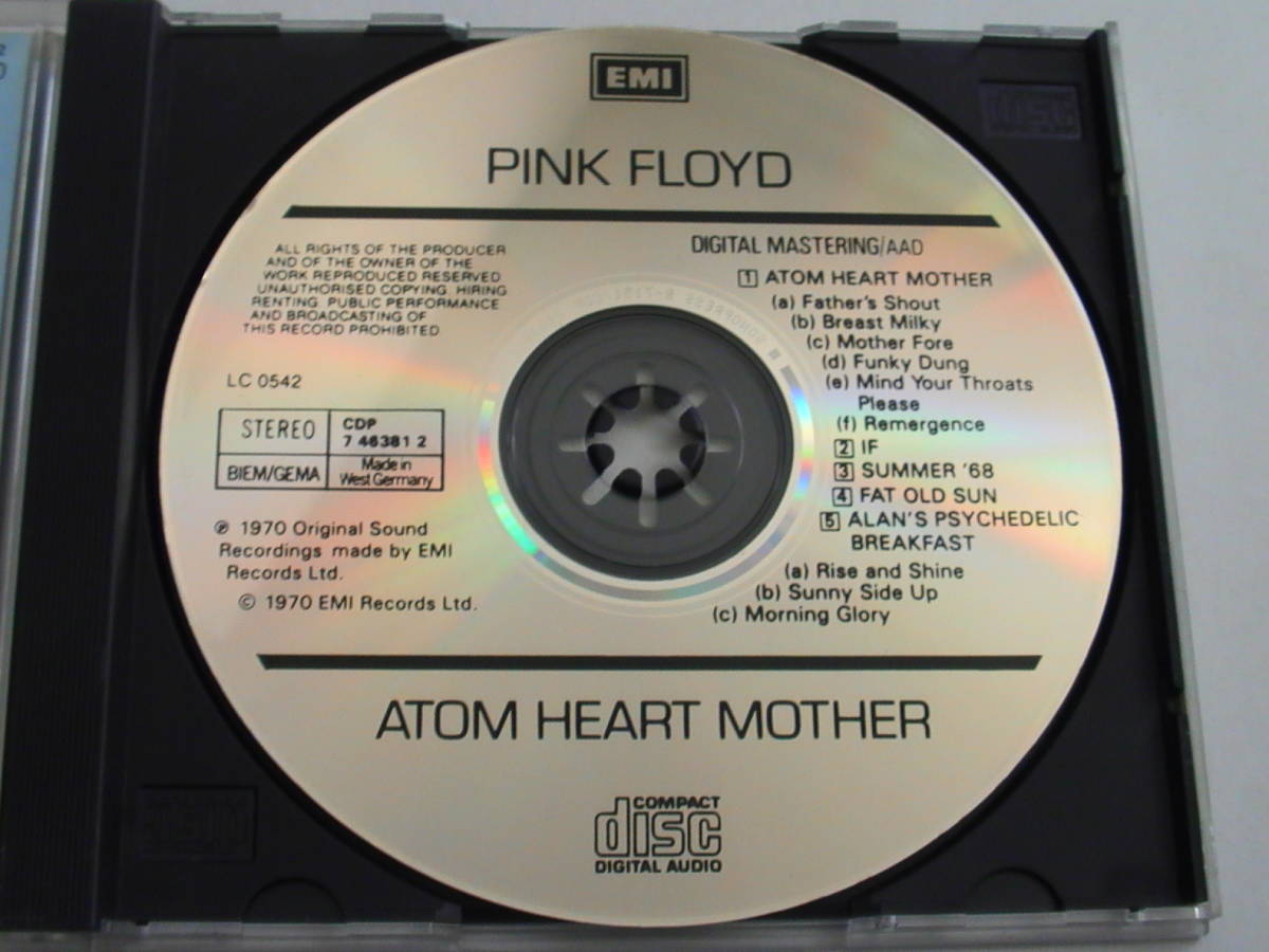 SONOPRESS【W.Germany盤】PINK FLOYD / ATOM HEART MOTHER SONOPRESS B-7151/CDP 7463812 C_画像3