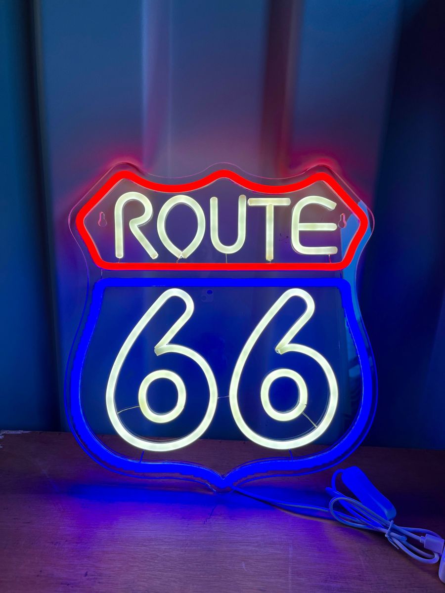 特大 ルート66 ROUTE66 LED 看板 ネオンサイン ネオン管 ネオンライト ネオンチューブ アメリカン雑貨 インテリア