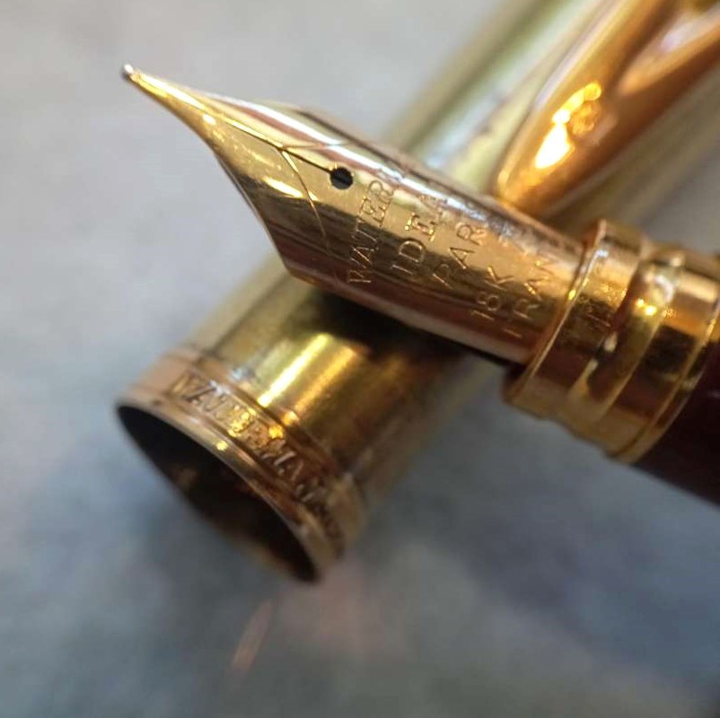 #621C 【WATERMAN/万年筆/現状品】ウォーターマン 2点セット ペン先18K 750 FRANCE ゴールド ヴィンテージ 現状渡し 中古品_画像4