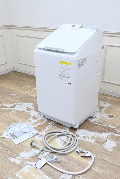 HM12 超美品 HITACHI 日立 洗濯乾燥機 BW-DX100F(W) ビートウォッシュ 2020年製 洗濯10.0kg 乾燥5.5kg ホワイト 液体洗剤 柔軟剤 自動投入_画像1