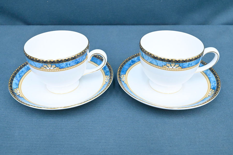 L312 超美品 ウェッジウッド WEDGWOOD CURZON カップ＆ソーサー 2客セット_画像1