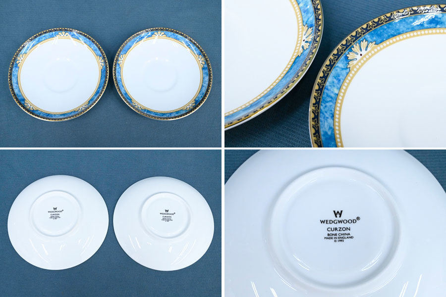 L312 超美品 ウェッジウッド WEDGWOOD CURZON カップ＆ソーサー 2客セット_画像4