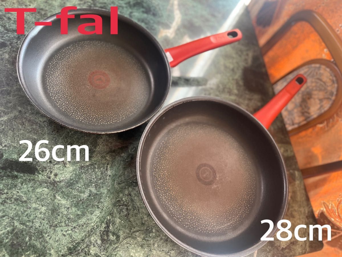 ティファール T-fal インジニオ　フライパン 2点 ルビーレッド IH