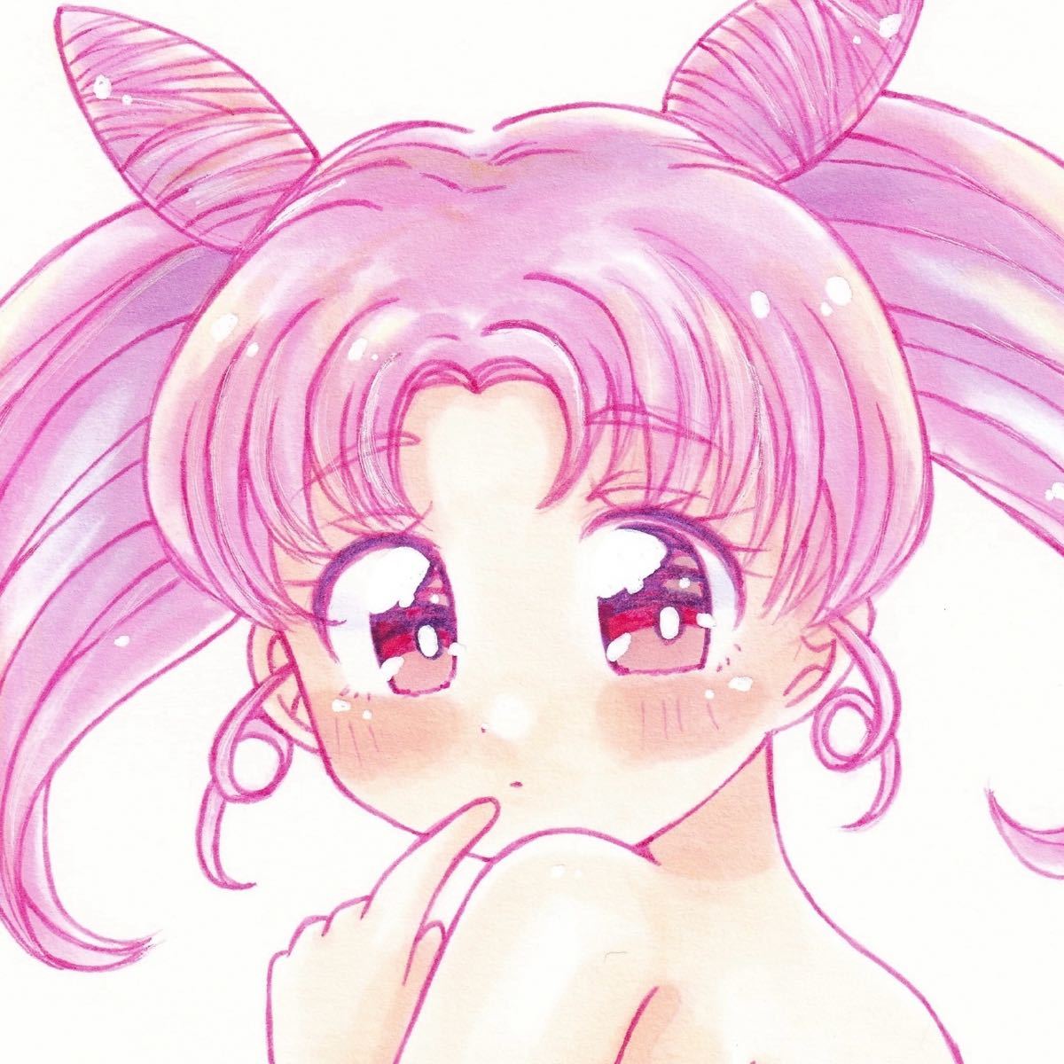 同人 手描きイラスト ちびうさ ぱんつ セーラームーン 原画 A5 同人 手描きイラスト ちびうさ ぱんつ セーラームーン 原画 A5