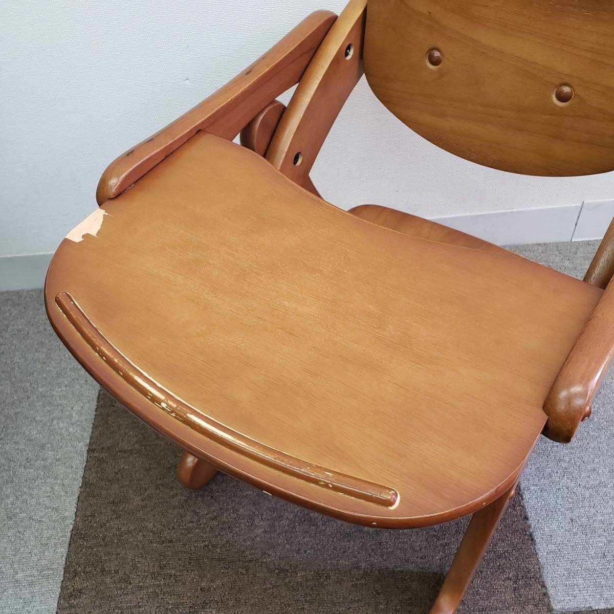 [ folding possibility ] postage cheap yamatoya Yamato shop aruk wooden low chair Aruku Low Chair present condition goods S/N:1981