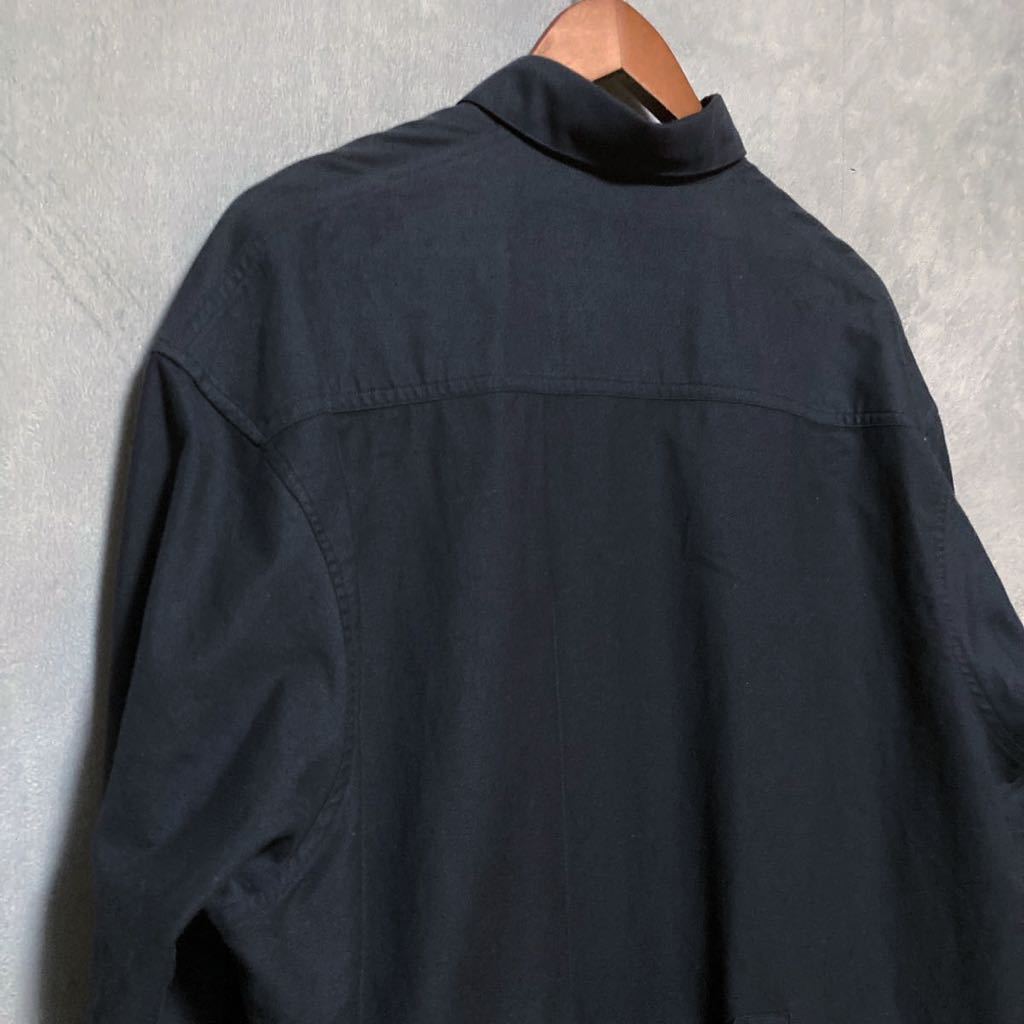 DIGAWEL ディガウェル コットンオックス生地 胸プリーツ トラッカー ロングシャツ コート size.1 (S) ブラック オーバーサイズ_画像6