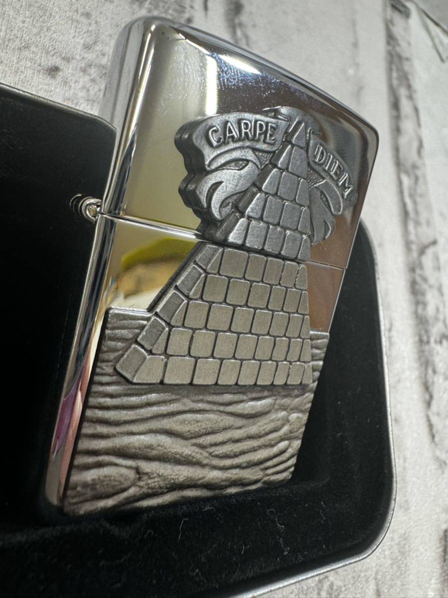 【40406.0126KA】◆中古　保管品◆ ZIPPO ジッポー　FREEMASON CARPE DIEM/フリーメイソン　トリックライター　1996年　着火未確認_画像2