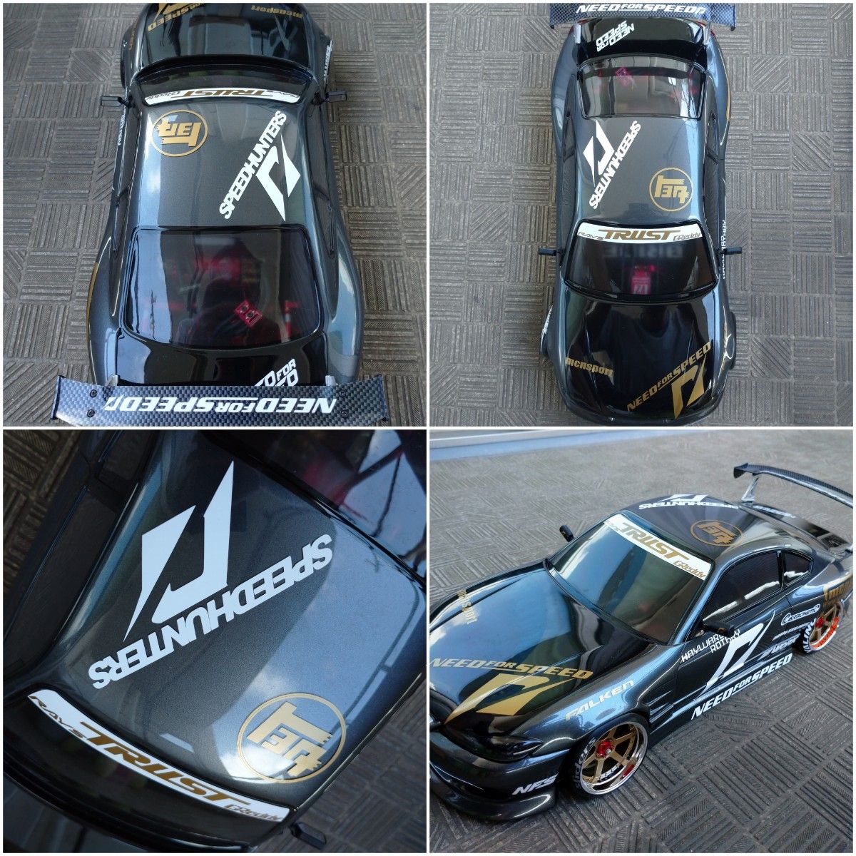 2色選択可 Need for Speed ラジドリ ラジコンボディ用 カッティング ステッカー  シルビアS15  YD-2