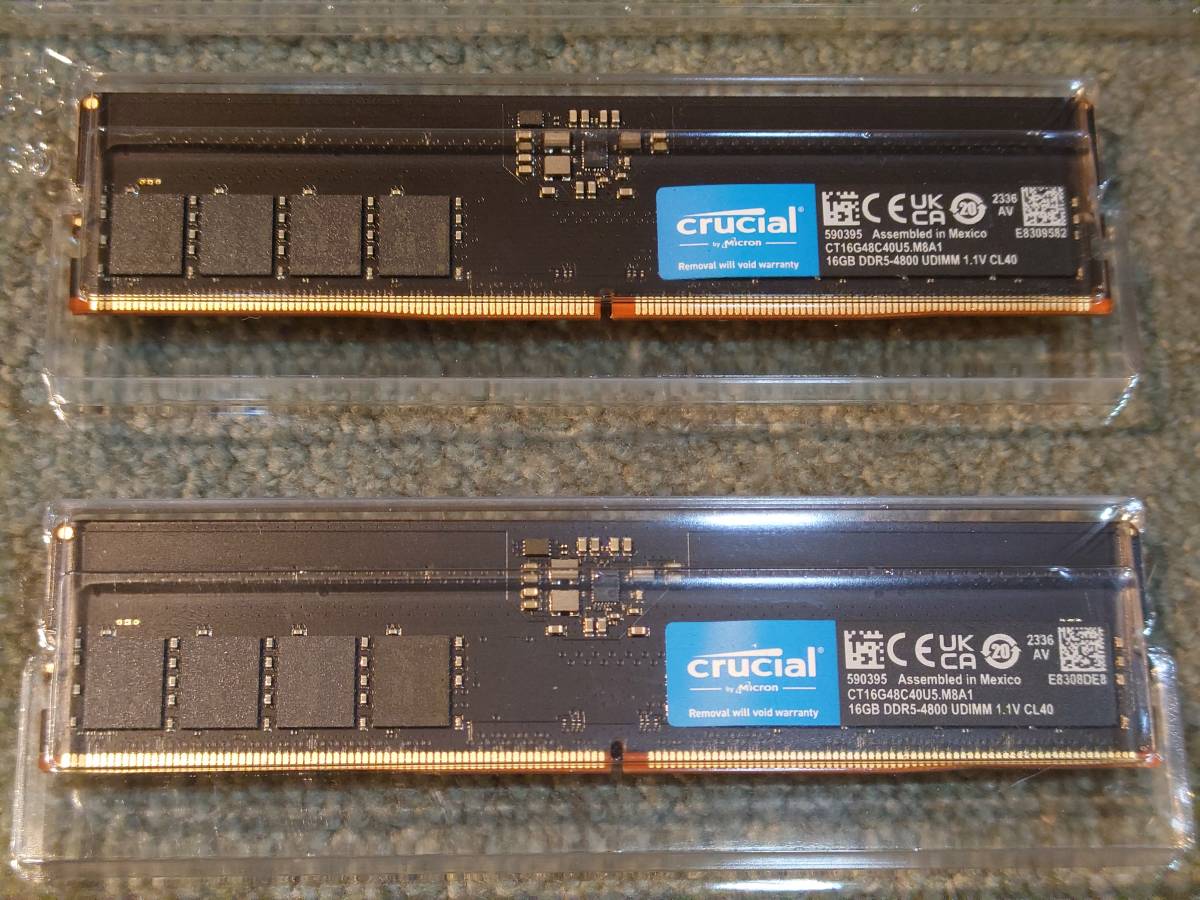 32G（16G×2）】crucial DDR5 メモリct16g48c40u5-