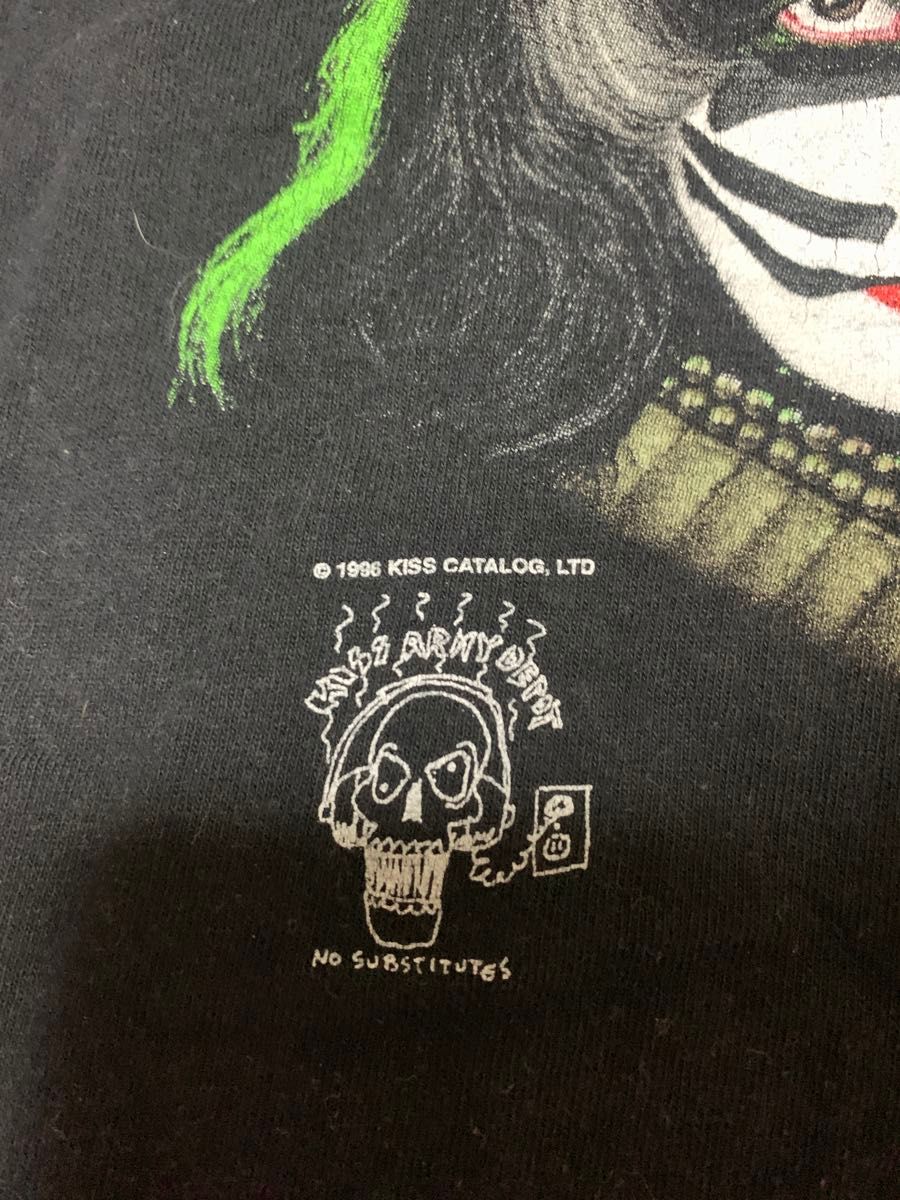 90s USA製 KISS キッスTシャツ L フェードブラックシングル 90s USA製 KISS キッスTシャツ L フェードブラックシングル