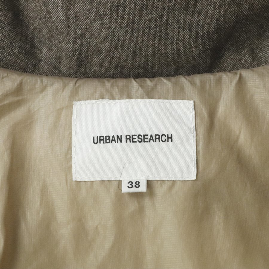 美品 URBAN RESEARCH アーバンリサーチ ウールブレンド ハイブリッドダウンジャケット ブラウン 38 JP:M【相場価格￥33,000-】_画像5