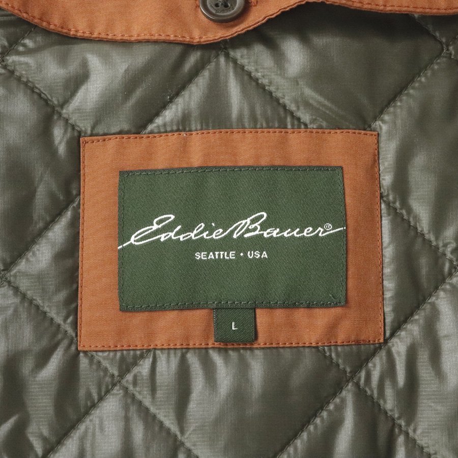 新品タグ付き EDDIE BAUER エディーバウアー SORONA VENDOR 中綿ライナー付き フィールドジャケット オレンジブラウン L ブルゾン_画像6