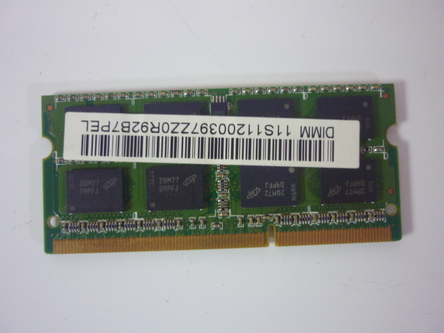 送料無料／30日保証　■ ノートPC用メモリー／DDR3-4GB　SHARETRONIC DDR3 1600 SM322NQ081 AF（管6012510）_画像3