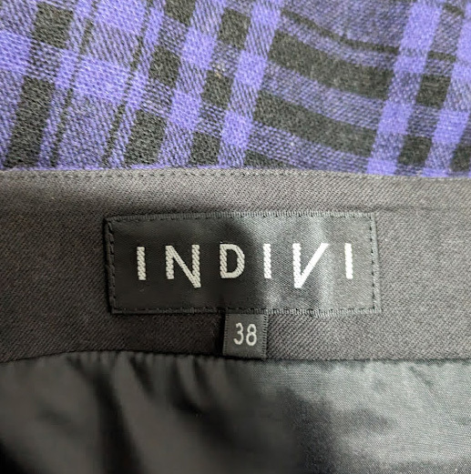 リサイクル品 INDIVI (インディヴィ) カシミヤ混毛 ヒップボーンスカート Mサイズ_画像4