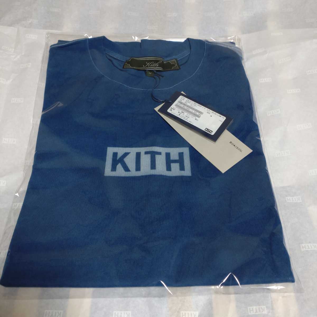 【Mサイズ】新品未使用 KITH BUAISOU Aizome Vintage SS Tee 藍染キス 無愛想 あいぞめ ビンテージ 半袖Tシャツ レシート原本付 ブアイソウ_画像3