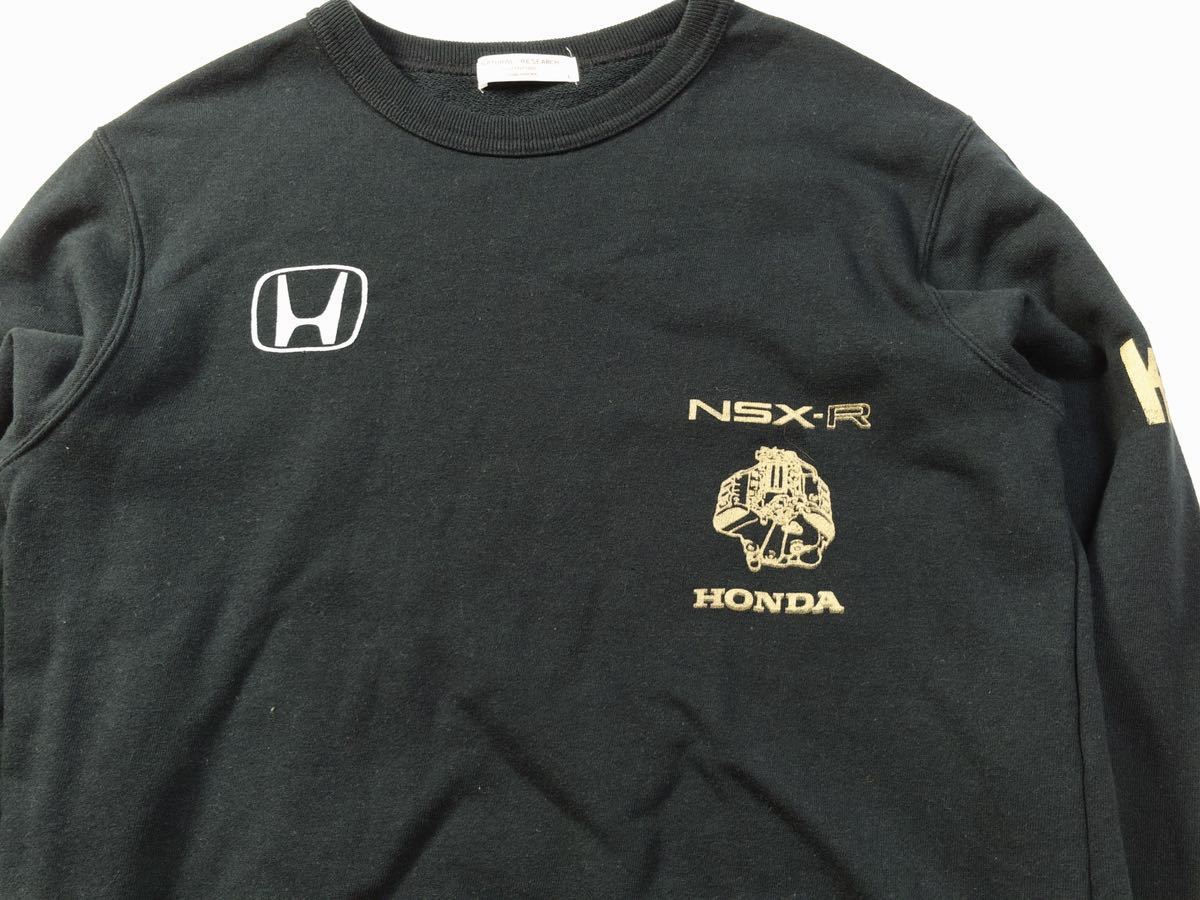 【NSX-R】HONDA クルーネック スウェット トレーナー Tシャツ 黒L ホンダ V6 NA1 NA2 C30 C32_画像3