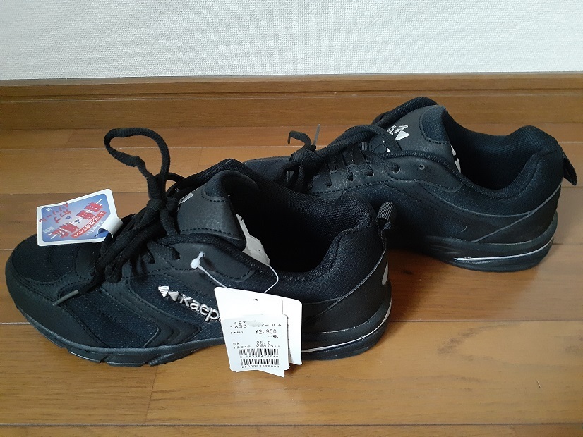 【新品タグ付き】Kaepa ケイパ ケーパ ウォーキングシューズ 25.0cm 黒 ブラック メンズシューズ スニーカー 紳士靴 軽量 幅広_画像2