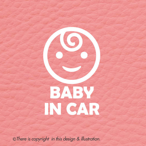ベビーインカー⑤　baby in car 【カッティングステッカー】_画像1