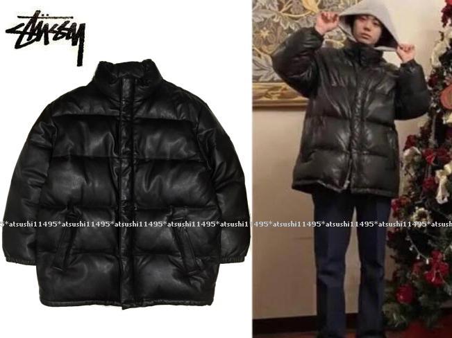 菅田将暉さん着用 90’s 90年代 OLD Stussy オールド ステューシー 本革 レザー ダウンジャケット M ヴィンテージ_画像1