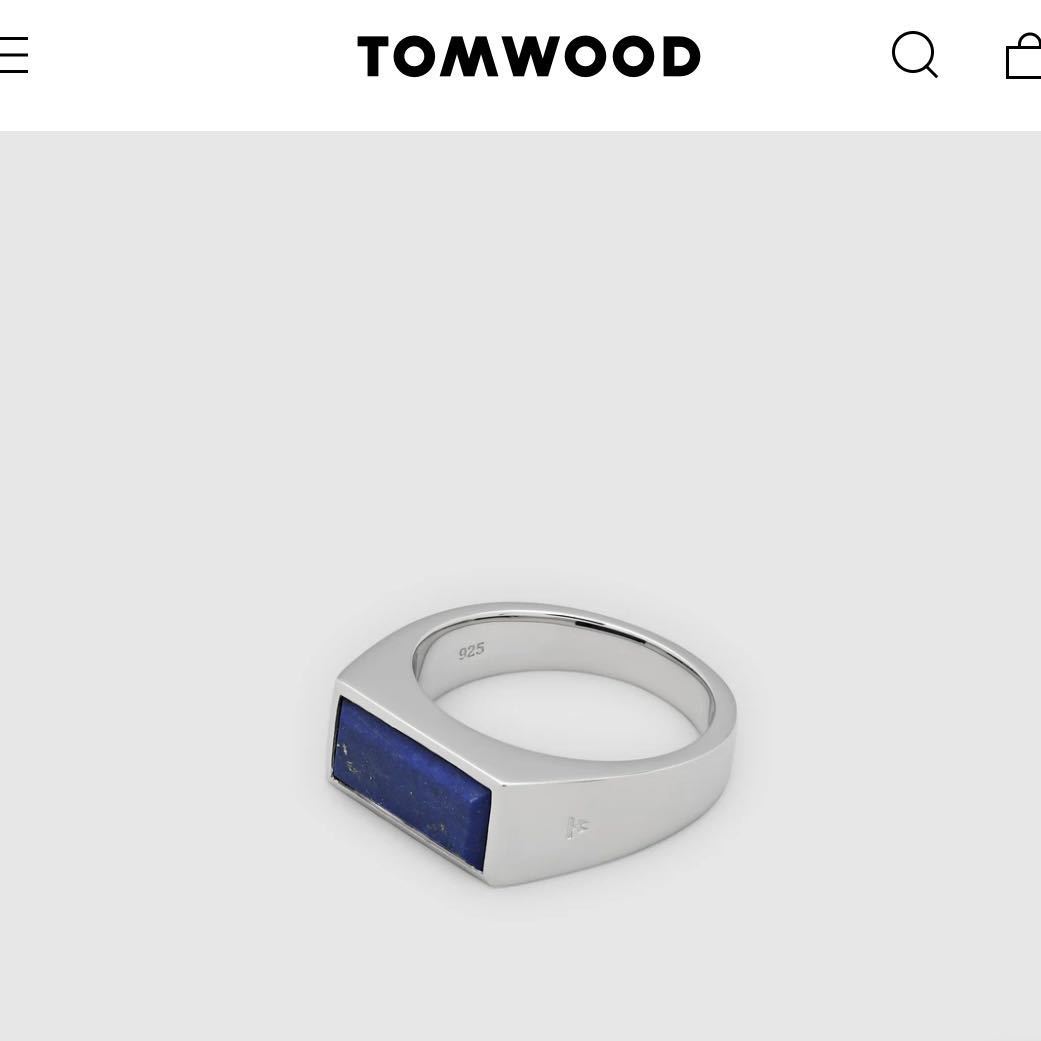 新品 TOM WOOD トムウッド Peaky Ring Blue Lapis シルバー925 ブルー