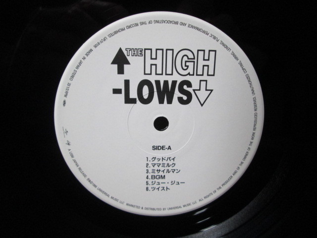 盤質A ステンシルシート ハイロウズ THE HIGH-LOWS (Analog) アナログレコード vinyl _画像6