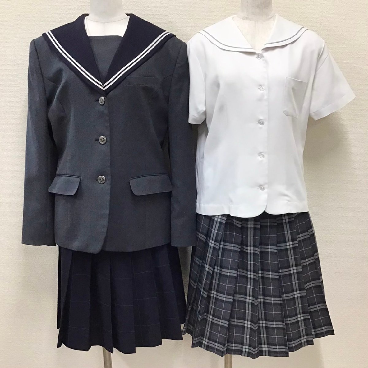 完璧すぎるが故三度も O443/T696(中古)栃木県 /L/LL/W66 女子制服8点 真岡北陵高校 学生服