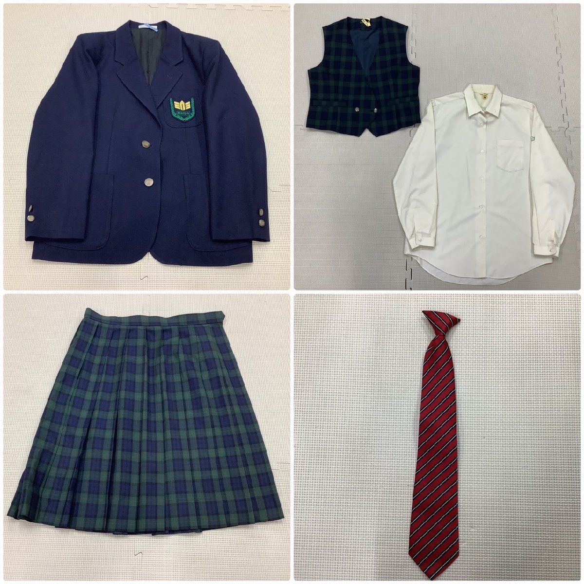 Y)I76 (中古) 山形県 南陽高校 6点セット /11R/165/W70/ブレザー Y)I76 (中古) 山形県 南陽高校 6点セット /11R/165/W70/ブレザー