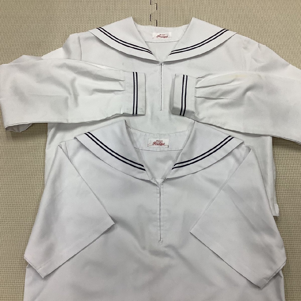 I365/Y(中古)山形県 山形市立 第三中学校 女子制服4点 /大きめ/175A/W75～81/丈63/セーラー/夏スカート/タイ/紺2本/夏/合/女子学生/学生服_画像5