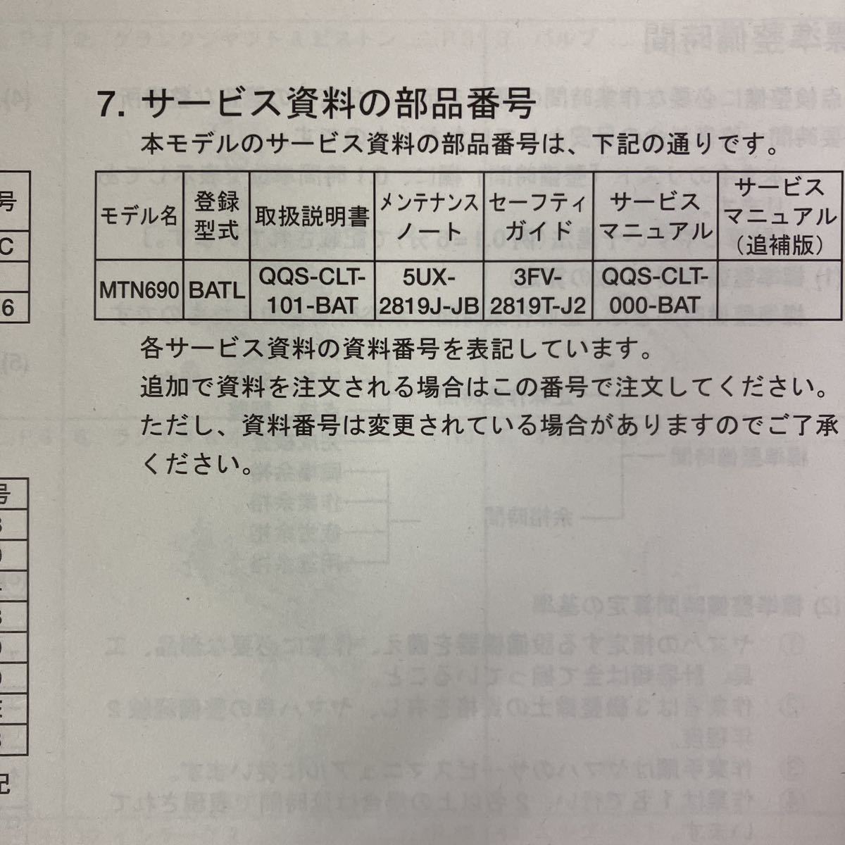 ヤマハ MT-07 (RM33J) パーツカタログ サービスマニュアル (BAT9)_画像4