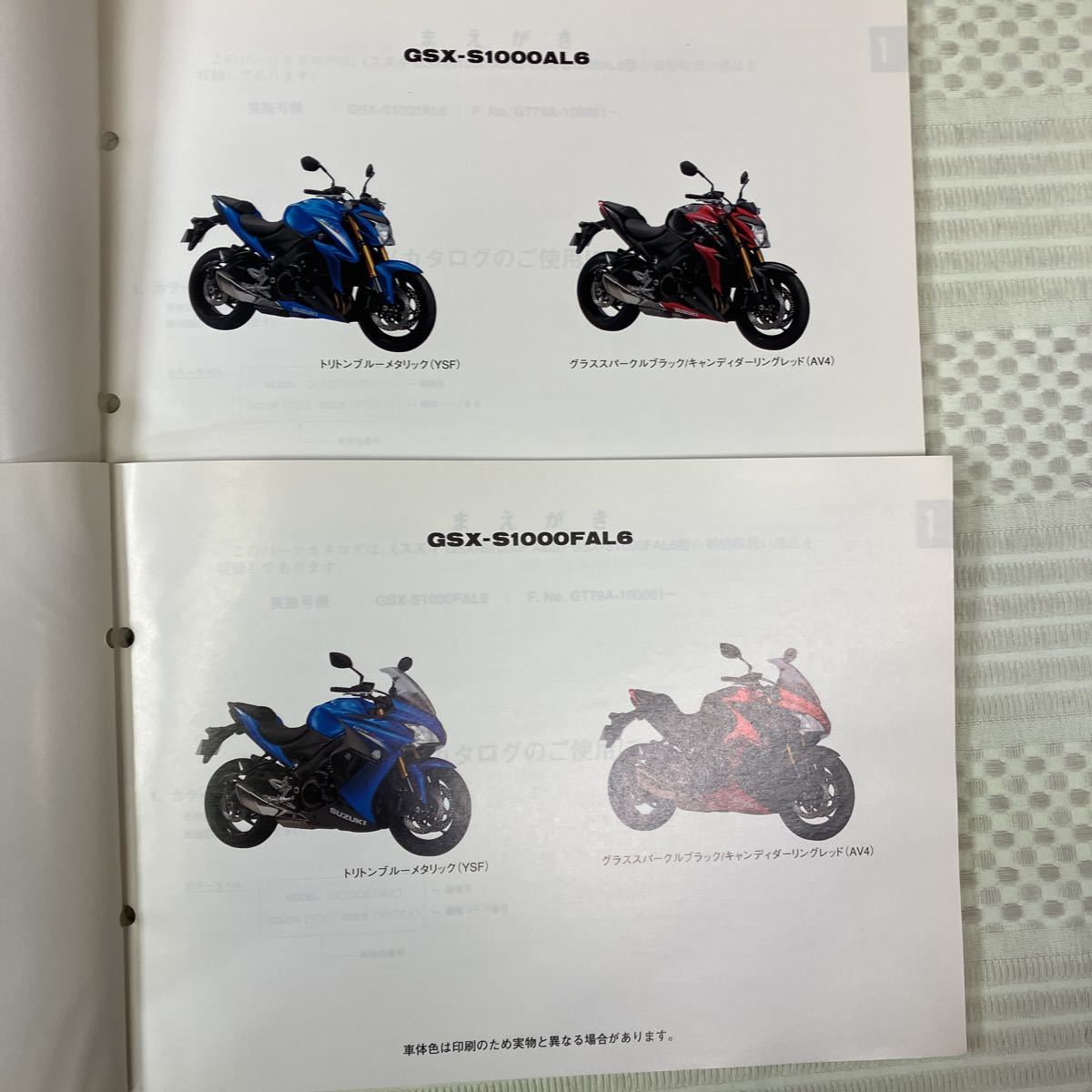 スズキ GSX-S1000 (GT79A) パーツカタログ サービスマニュアル_画像3