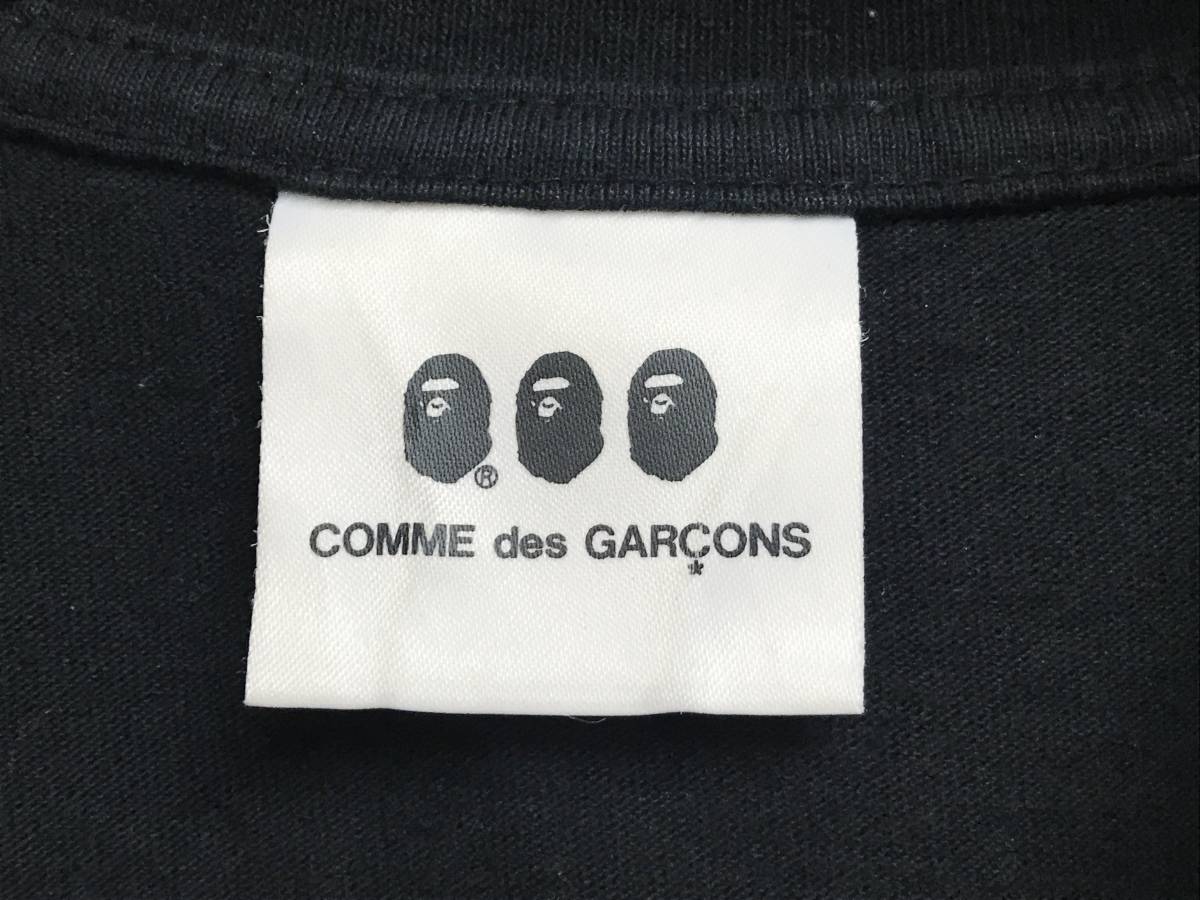 XSサイズ◆BAPE x COMME des GARCONS ベイプ コムデギャルソン OSAKA 大阪限定 HEAD TEE Tシャツ 黒_画像7