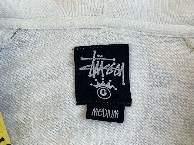 00*s STUSSY Stussy тренировочный полный Zip Parker f-ti pop Bubble дуть ... белый M [ta-0969]