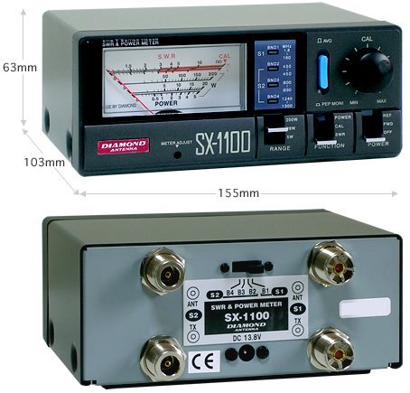 DIAMOND SX-1100 第一電波工業 1，8～1300MHｚ　SWR&POWER METER　中古_メーカーホームページより