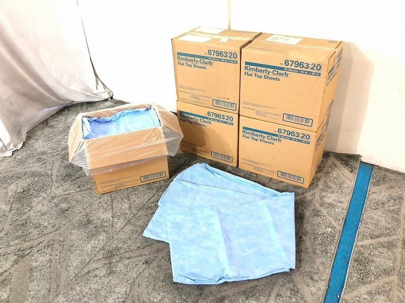 [ new goods ]* Flat top sheet 30 sheets entering ×5 box 152cm×244cm surgical bed sheet disposable Kimberly-Clark 6796320 (200) BH17SK-W