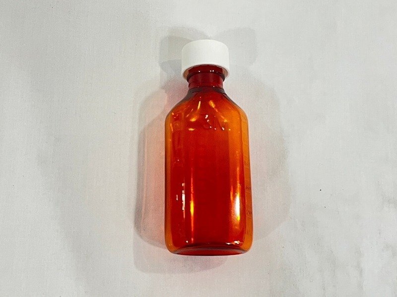 【新品】☆薬瓶 プラスチックメディシンボトル 90本 120ml(4oz) フタ付きボトル アンバー REXAM PE-4A (120)☆SI18B_画像3