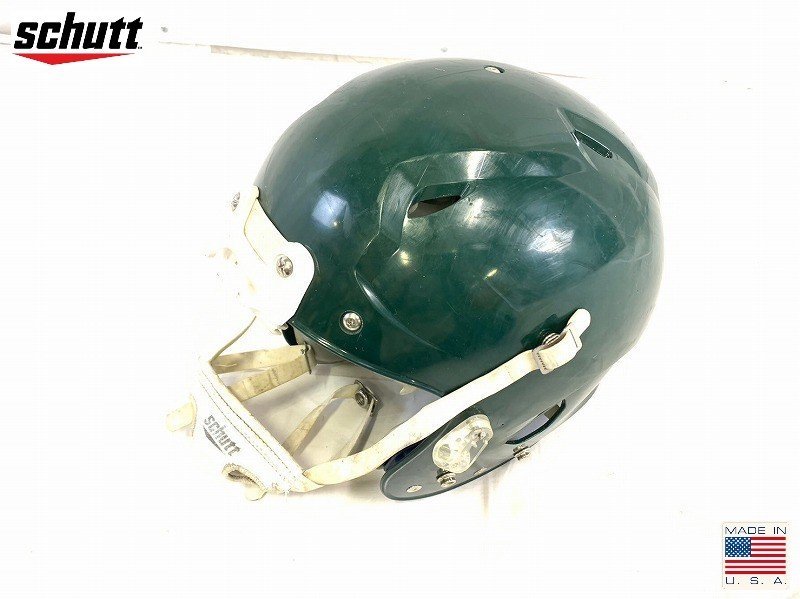 【アメリカ製】SCHUTT アメリカンフットボールヘルメット Vengeance VTD II Lサイズ ダークグリーン 米軍放出品(100)MA18NK-2-W#24_画像1