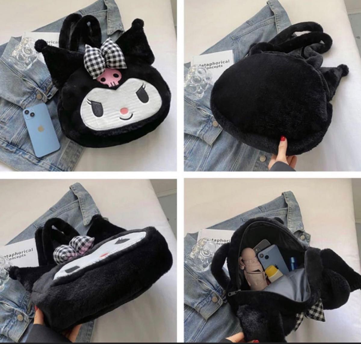 限定SALE】クロミ 顔 バッグ BIG ショルダーバッグ ぬいぐるみ 限定SALE】クロミ 顔 バッグ BIG ショルダーバッグ ぬいぐるみ